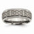 Titanium Ridged Edge 8mm Laser Design Polished & Brushed Wedding Band