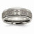 Titanium Ridged Edge 8mm Laser Design Polished & Brushed Wedding Band