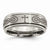 Titanium Ridged Edge 8mm Laser Design Polished & Brushed Wedding Band