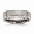 Titanium Ridged Edge 6mm Satin and Polished Wedding Band