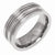 Titanium Grooved and Beaded 8mm Polished Wedding Band