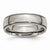 Titanium Grooved and Beaded Edge 6mm Polished Wedding Band