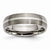 Titanium with Sterling Silver Inlay 6mm Brushed Wedding Band