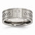 Titanium Cross Design Flat 8mm Brushed Wedding Band