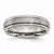 Titanium Grooved Edge 6mm Satin and Polished Wedding Band