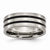 Titanium Enameled Grooved Flat 8mm Polished Wedding Band