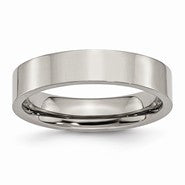 Titanium Flat 5mm Polished Wedding Band