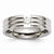 Titanium Grooved 6mm Diamond Polished Wedding Band