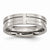 Titanium Grooved 6mm Polished Wedding Band