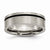 Titanium Black Rubber Flat 7mm Brushed Wedding Band