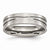 Titanium Grooved 6mm Polished Wedding Band