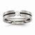 Titanium Black IP-plated 6mm Diamond Brushed Wedding Band