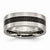 Titanium Black Carbon Fiber Flat 8mm Polished Wedding Band