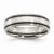 Titanium Grooved with Sterling Silver Inlay 6mm Polished & Brushed Wedding Band