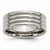 Titanium Grooved 8mm Polished Wedding Band