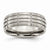 Titanium Grooved 8mm Brushed Wedding Band