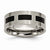 Titanium Black Rubber Flat 8mm Brushed Wedding Band