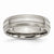 Titanium Grooved 6mm Brushed and Polished Wedding Band