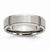 Titanium Ridged Edge 6mm Brushed and Polished Wedding Band