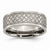 Titanium Weave Design 8mm Polished Wedding Band