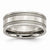 Titanium Grooved 8mm Brushed and Polished Wedding Band