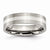 Titanium with Sterling Silver Inlay Flat 6mm Brushed Wedding Band