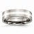 Titanium with Sterling Silver Inlay Flat 6mm Polished Wedding Band