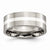 Titanium with Sterling Silver Inlay Flat 8mm Polished Wedding Band