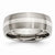 Titanium with Sterling Silver Inlay 8mm Brushed Wedding Band