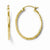 10k Yellow Gold Diamond-cut Hinged Hoop Earrings