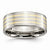 Titanium with 14k Yellow Inlay Flat 8mm Polished Wedding Band