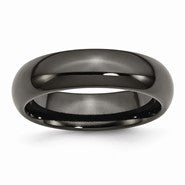 Black Titanium 6mm Polished Wedding Band