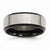 Titanium Beveled Edge Black IP-plated 8mm Brushed Wedding Band