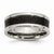 Titanium Black Carbon Fiber 8mm Polished Wedding Band