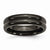 Black Titanium Domed 6mm polished Wedding Band