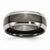 Black Titanium Grey Edge 8mm Polished Wedding Band