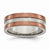 Titanium Grooved 8mm Chocolate IP-plated Polished Wedding Band