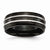 Titanium Grooved 8mm Black IP-plated Polished & Brushed Wedding Band