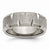 Titanium Beveled Edge Notched 8mm Brushed Wedding Band