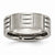 Titanium Notched 8mm Satin & Polished Wedding Band