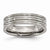 Titanium Grooved 6mm Satin Wedding Band