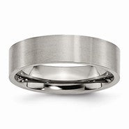 Titanium Flat 6mm Brushed Wedding Band