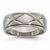 Titanium X-Design 8mm Satin Ridged Edge Wedding Band