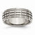 Titanium Notched & Grooved 8mm Satin Wedding Band