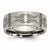 Titanium Flat 8mm Laser Design Brushed Wedding Band