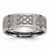 Titanium Flat 8mm Laser Design Brushed Wedding Band