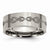 Titanium Flat 8mm Laser Design Brushed Wedding Band