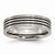 Titanium Enameled Flat 6mm Satin & Polished Wedding Band