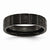 Titanium Notched Black IP-plated 6mm Brushed and Polished Wedding Band