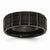 Titanium Notched Black IP-plated 8mm Brushed and Polished Wedding Band